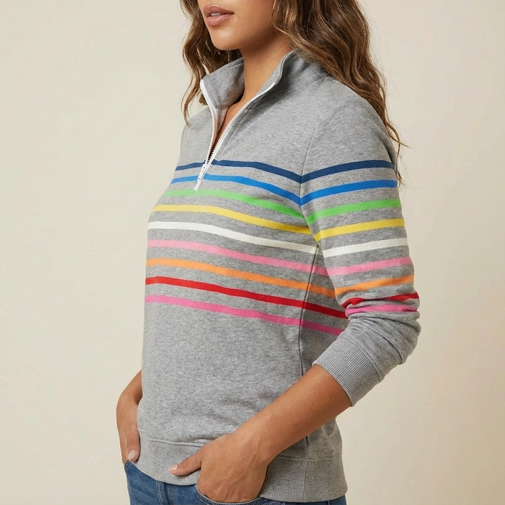 Marie™ – Casualowy sweter z kolorowym wzorem