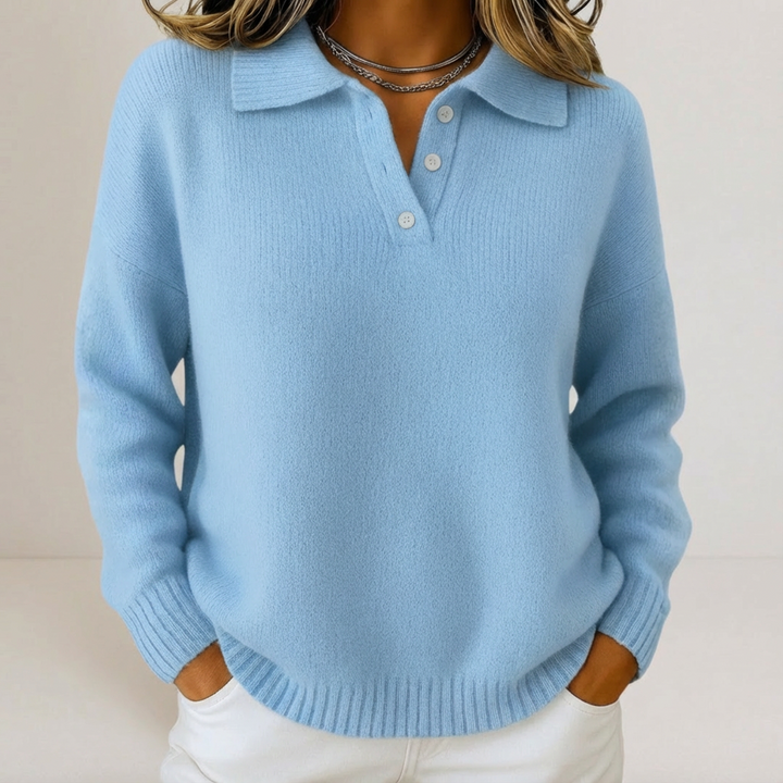 Bianca™ - Miękki sweter z dzianiny z kołnierzykiem