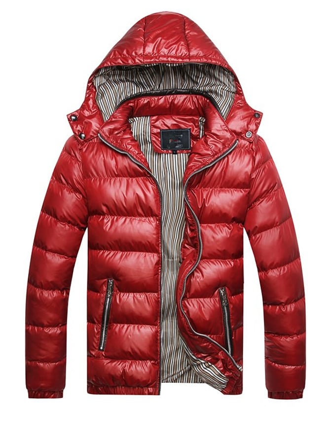 Fabian™ - dwustronny pikowany puchowy płaszcz z zamkiem