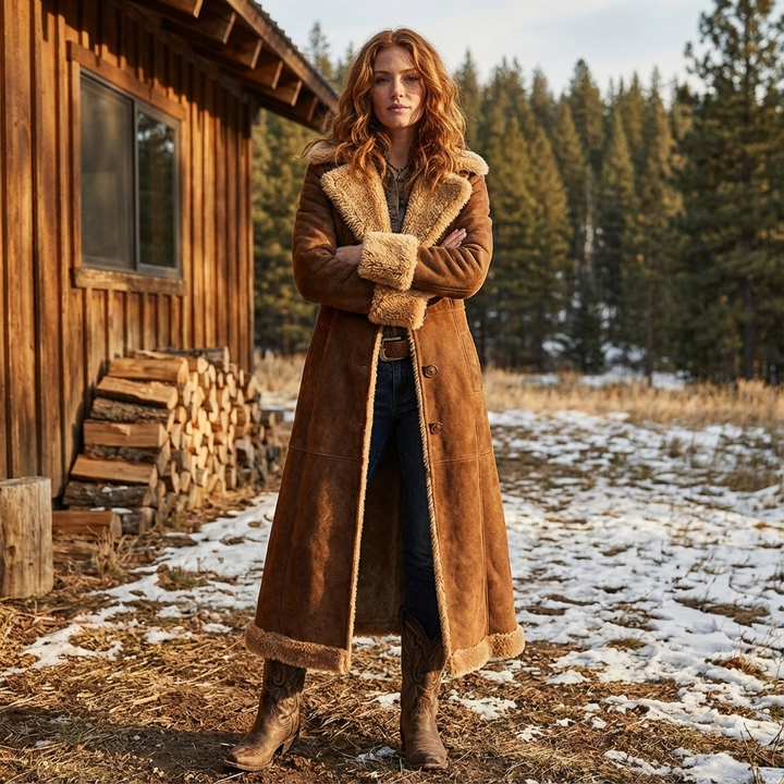 Elisabetta™ — Długi kożuch o vintage charakterze