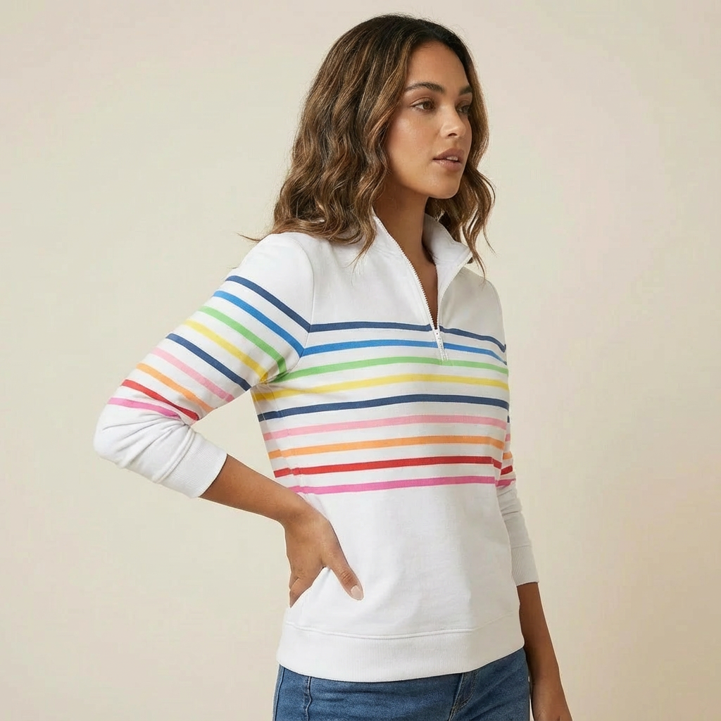 Marie™ – Casualowy sweter z kolorowym wzorem