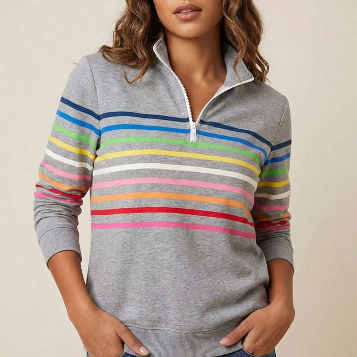 Marie™ – Casualowy sweter z kolorowym wzorem