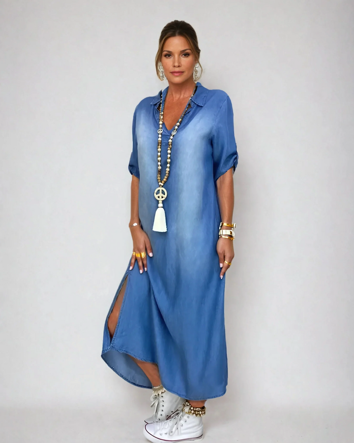 Lea™ – Sukienka w stylu jeansowym