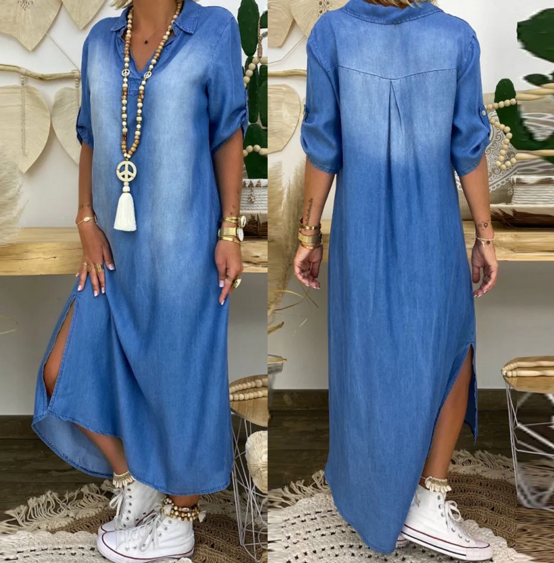 Lea™ – Sukienka w stylu jeansowym