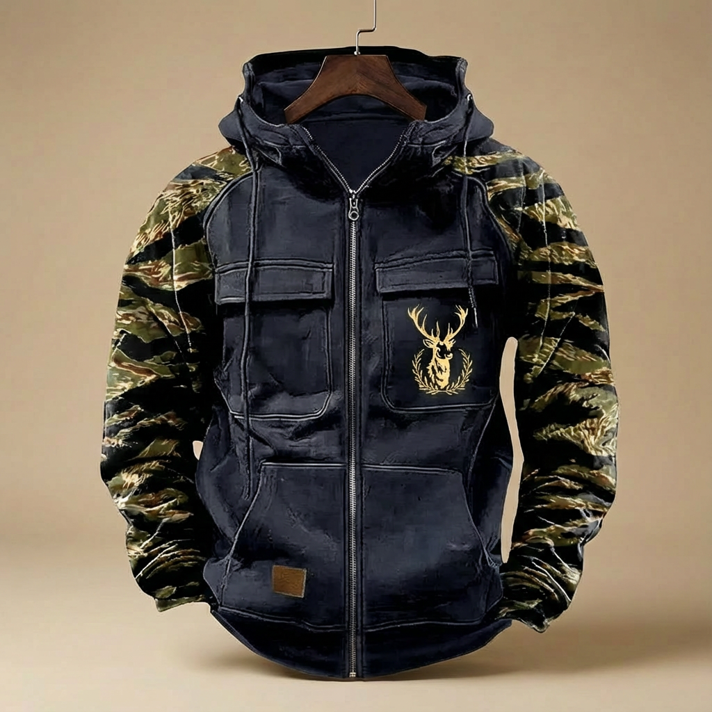 Wojciech™ – Minimalistyczna męska bluza z wieloma kieszeniami