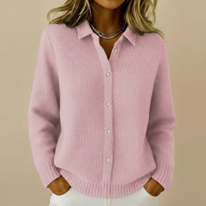 Nivra™ – sweter dzianinowy z kołnierzykiem