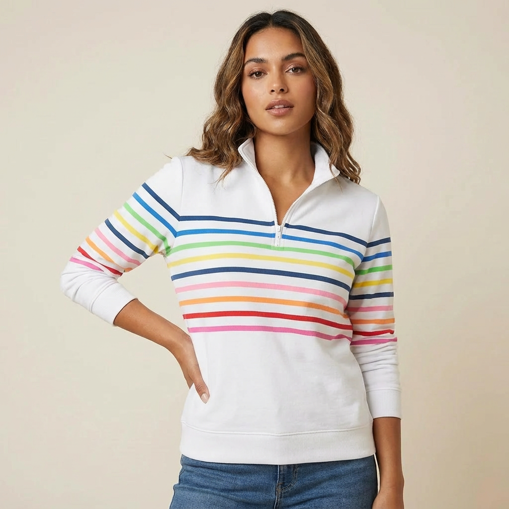 Marie™ – Casualowy sweter z kolorowym wzorem