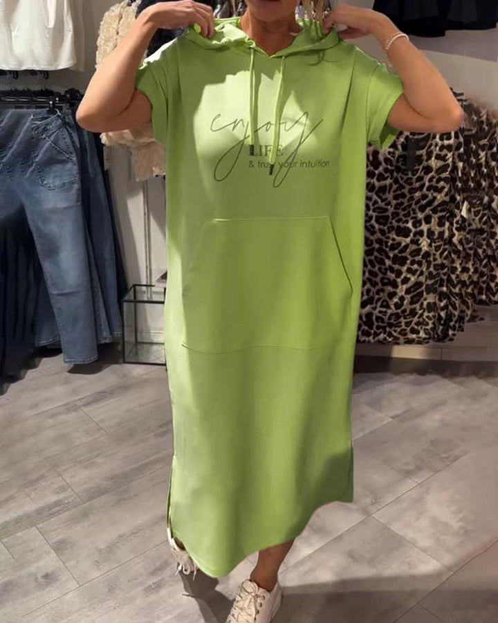 Saskia™ - Swobodna sukienka z kapturem