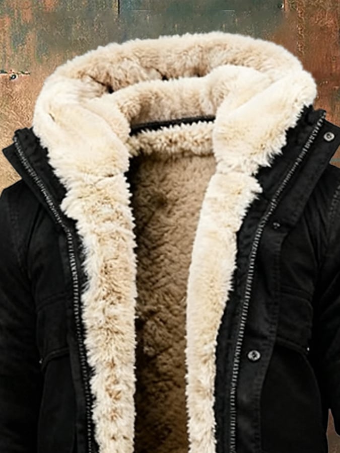 Igor™ - Płaszcza średniego z eleganckim futrem