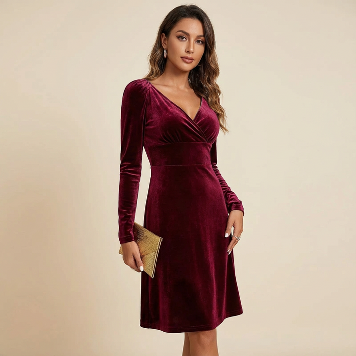 Valentina™ – Sukienka z miękkiego aksamitu