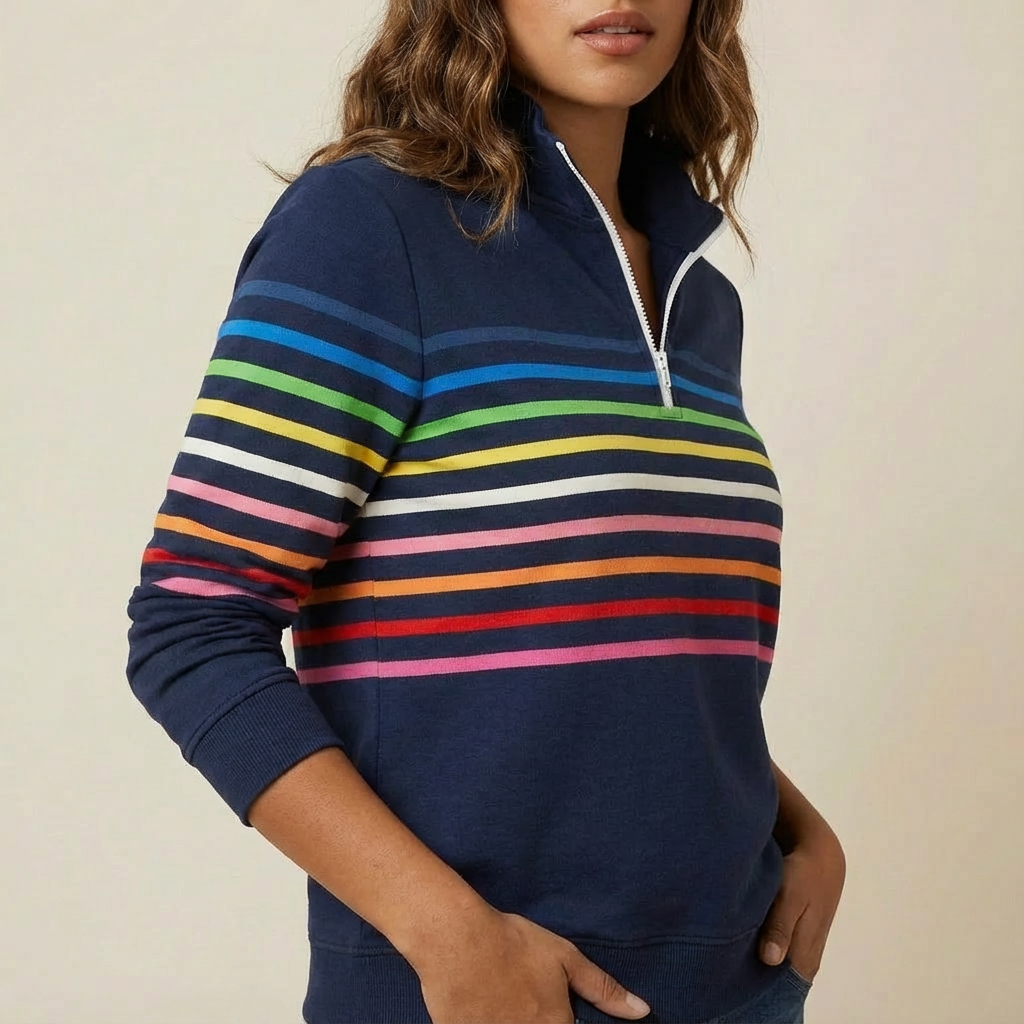 Marie™ – Casualowy sweter z kolorowym wzorem