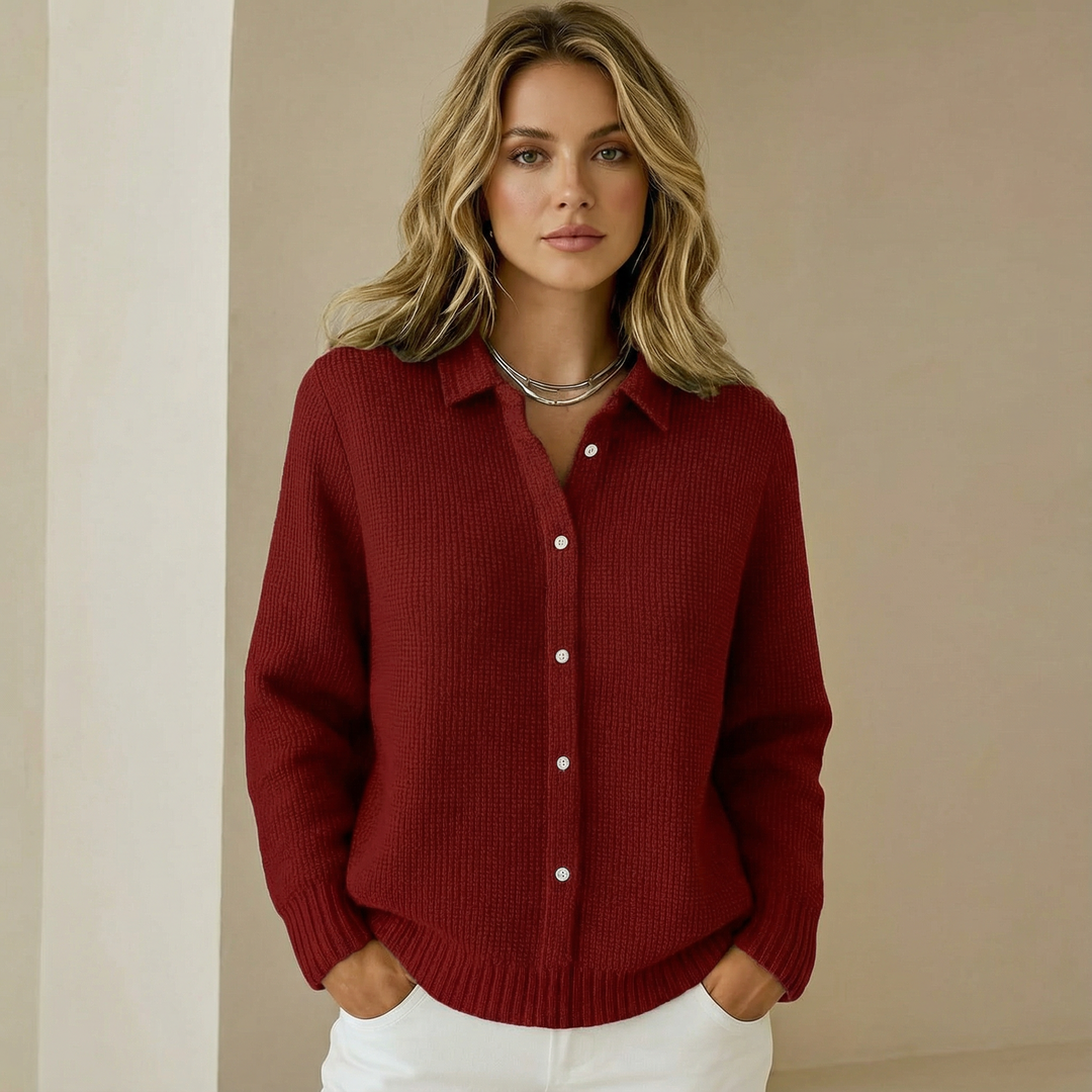 Nivra™ – sweter dzianinowy z kołnierzykiem