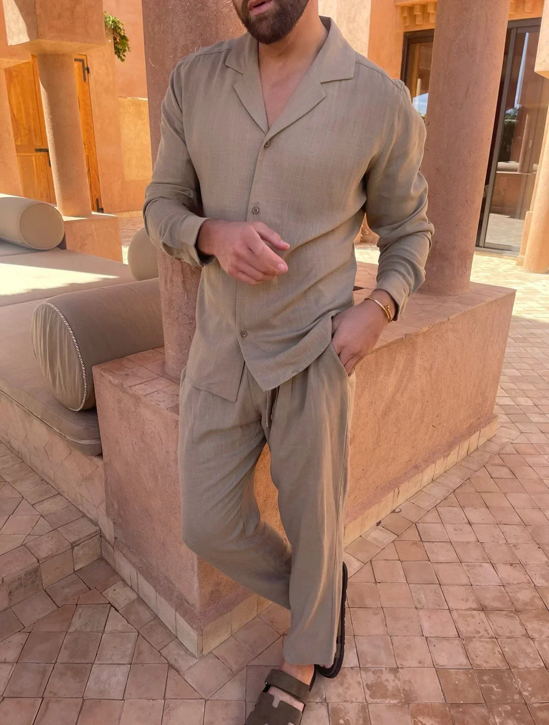 Finn™ - Elegancki zestaw z lnu dla stylowego komfortu