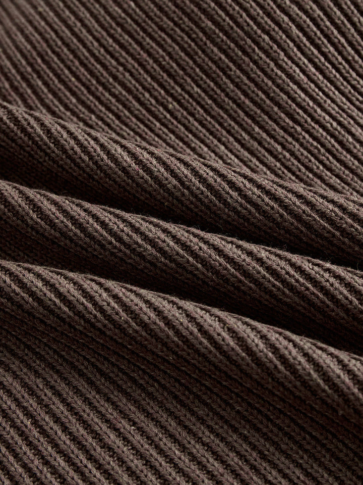 Louise™ – Ciepła dzianinowa sukienka z falbankami i golfem