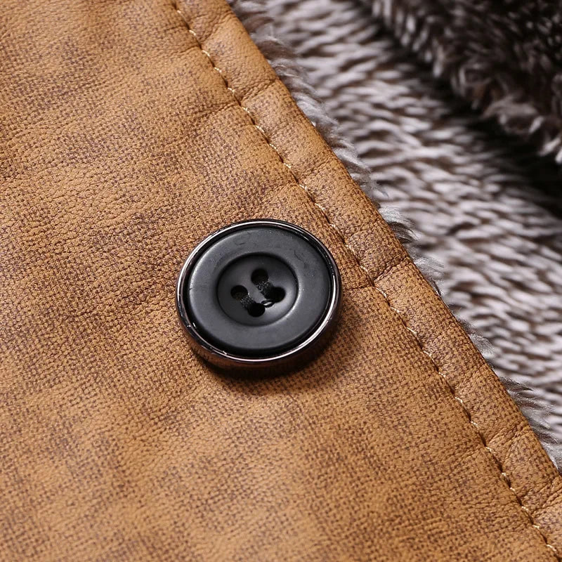 ROSSI™ - MĘSKI PŁASZCZ SKÓRZANY