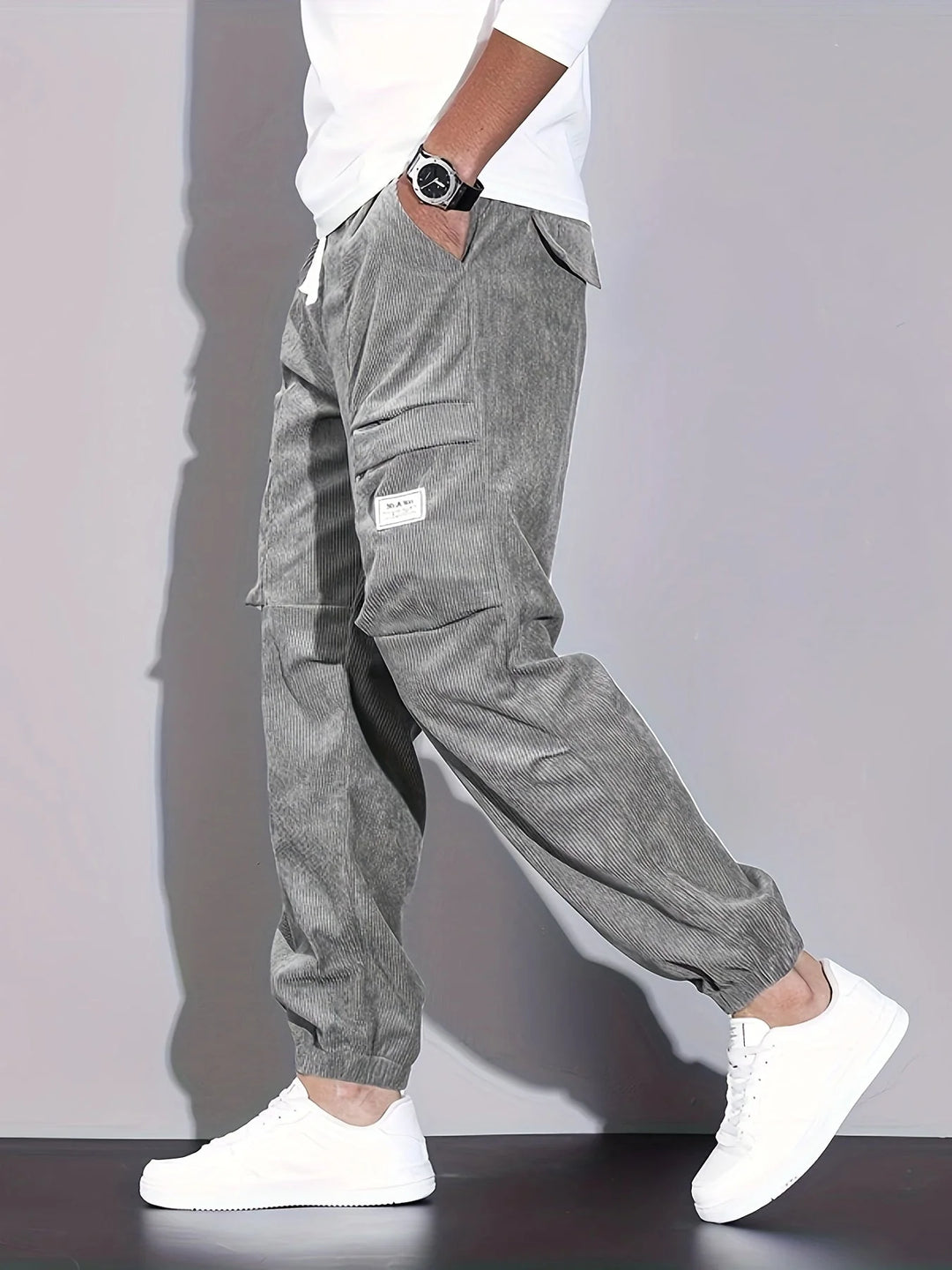 Tavo™ – Sztruksowe spodnie cargo